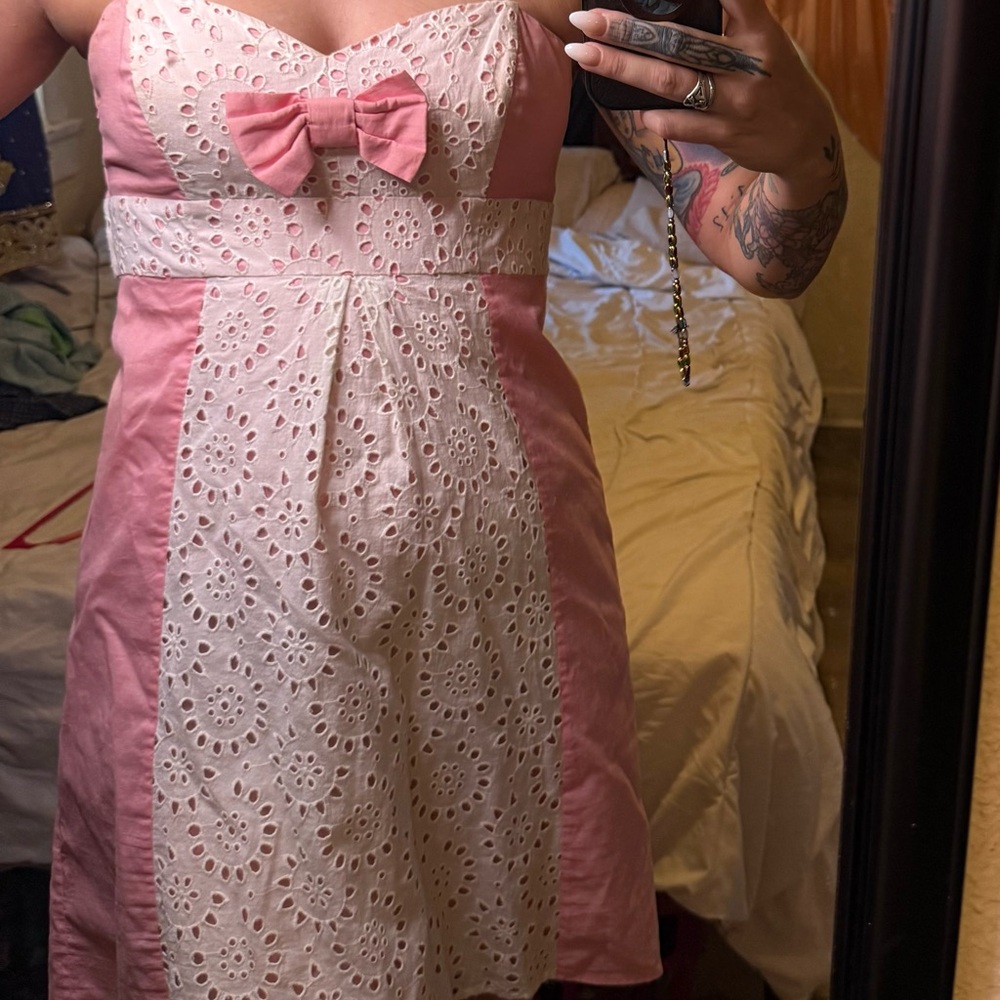 Pink and Cream Vintage Betsy Johnson Dress